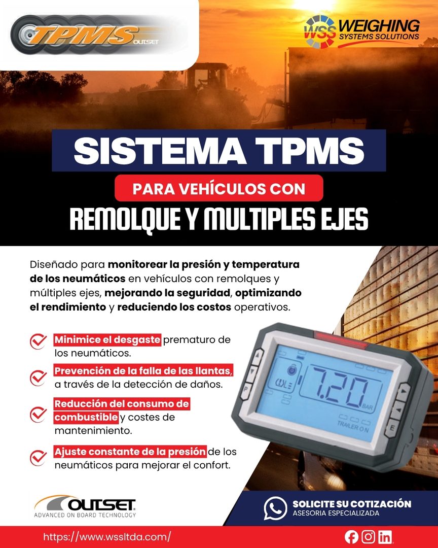 Outset TPMS presión de llantas para camiones con remolque